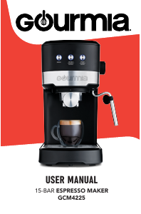 Manual Gourmia GCM4225 Coffee Machine