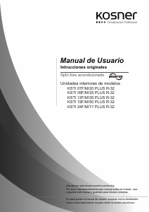 Manual de uso Kosner KSTI 12F/M/35 PLUS R-32 Aire acondicionado