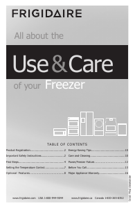 Manual Frigidaire FFFC18M6QW Freezer