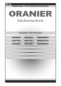 Bedienungsanleitung Oranier LEA90S1 Dunstabzugshaube