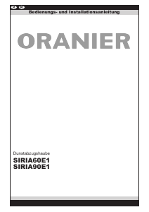 Bedienungsanleitung Oranier SIRIA90E1 Dunstabzugshaube