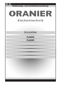 Bedienungsanleitung Oranier FLA660 Dunstabzugshaube