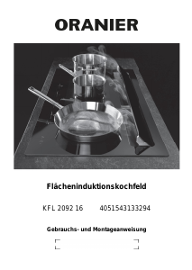 Bedienungsanleitung Oranier KFL 2092 Kochfeld