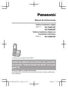 Manual de uso Panasonic KX-TG6852SP Teléfono inalámbrico