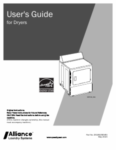 Manual Speed Queen DR5004WE Dryer