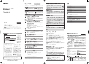 説明書 東芝 TY-ASC60 スピーカー