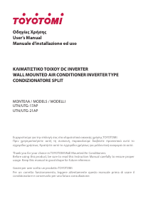 Manuale Toyotomi UTN-21AP Condizionatore d’aria