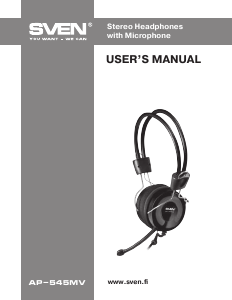 Manual Sven AP-545MV Headset