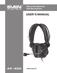Manual Sven AP-600 Headset