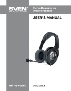 Manual Sven AP-670MV Headset
