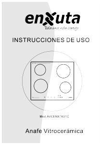 Manual de uso Enxuta AVCENX160TC Placa