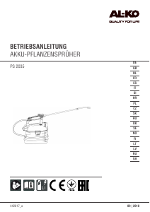 Bedienungsanleitung AL-KO PS 2025 Gartensprüher