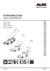 Manual de uso AL-KO 3.82 Li easy Cortacésped