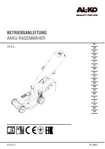 Manual de uso AL-KO 34.8 Li Cortacésped