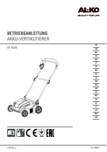 Käyttöohje AL-KO SF 4036 Sammalenpoistaja-sähköharava