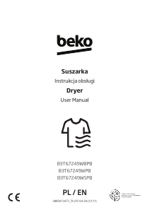 Manual BEKO B3T67249WSPB Dryer