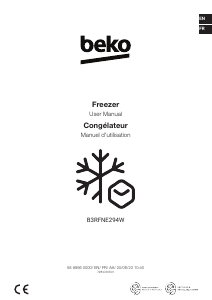 Manual BEKO B3RFNE294W Freezer