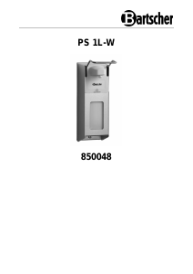 Handleiding Bartscher PS 1L-W Zeepdispenser