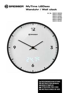 Manual Bresser 8020215 CM3000 MyTime LEDsec Clock