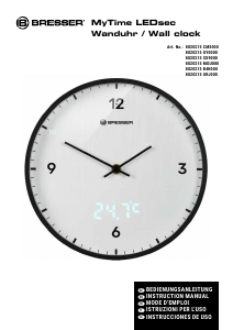 Mode d’emploi Bresser 8020215 URJ000 MyTime LEDsec Horloge