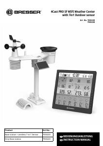 Bedienungsanleitung Bresser 7003220 4Cast PRO WiFi Wetterstation