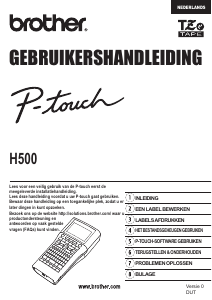 Handleiding Brother PT-H500 Labelprinter