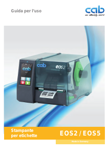 Manuale CAB EOS5 Stampante per etichette