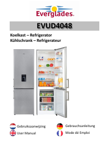 Mode d’emploi Everglades EVUD4048 Réfrigérateur combiné