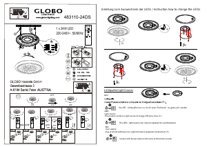 Руководство Globo 483110-24DS Светильник