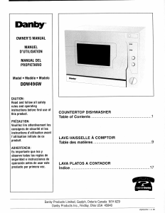 Manual de uso Danby DDW496W Lavavajillas