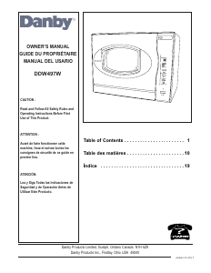 Mode d’emploi Danby DDW497W Lave-vaisselle