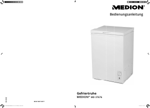 Bedienungsanleitung Medion MD 37676 Gefrierschrank