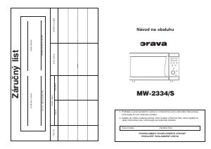 Manuál Orava MW-2334/S Mikrovlnná trouba