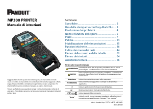 Manuale Panduit MP300 Stampante per etichette