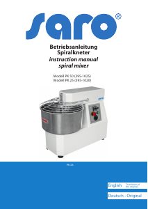 Manual Saro PK 25 Stand Mixer