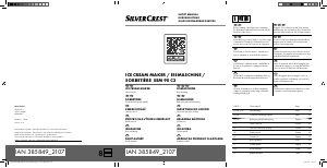 Manuale SilverCrest IAN 385849 Macchina del gelato