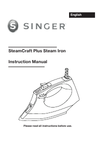 Manual de uso Singer SteamCraft Plus Plancha
