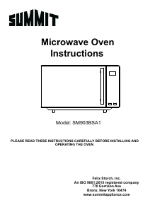 Manual Summit SM903BSA1 Microwave