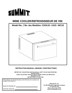 Manual Summit COOL1D Wine Cabinet