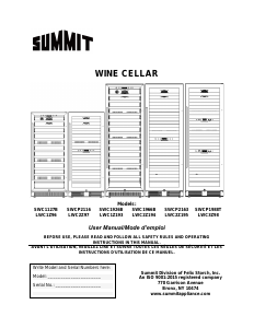 Manual Summit SWCP1988TCSS Wine Cabinet