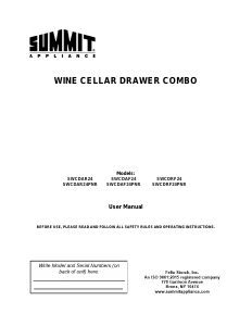 Manual Summit SWCDAF24 Wine Cabinet