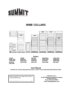 Manual Summit ASDW1522 Wine Cabinet