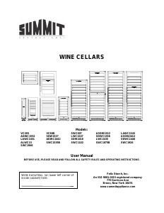 Manual Summit ALWC15 Wine Cabinet