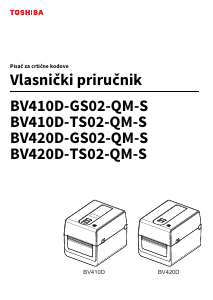 Priručnik Toshiba BV410D-GS02-QM-S Pisač naljepnica