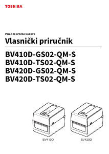 Priručnik Toshiba BV420D-GS02-QM-S Pisač naljepnica