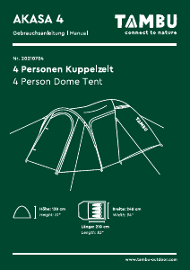 Handleiding Tambu Akasa 4 Tent