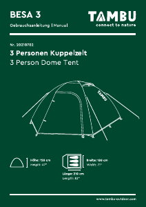 Bedienungsanleitung Tambu Besa 3 Zelt