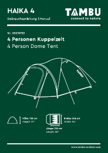 Bedienungsanleitung Tambu Haika 4 Zelt