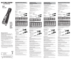 Manual Nitecore DL10 Flashlight