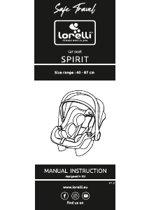 Manuál Lorelli Spirit Autosedadlo